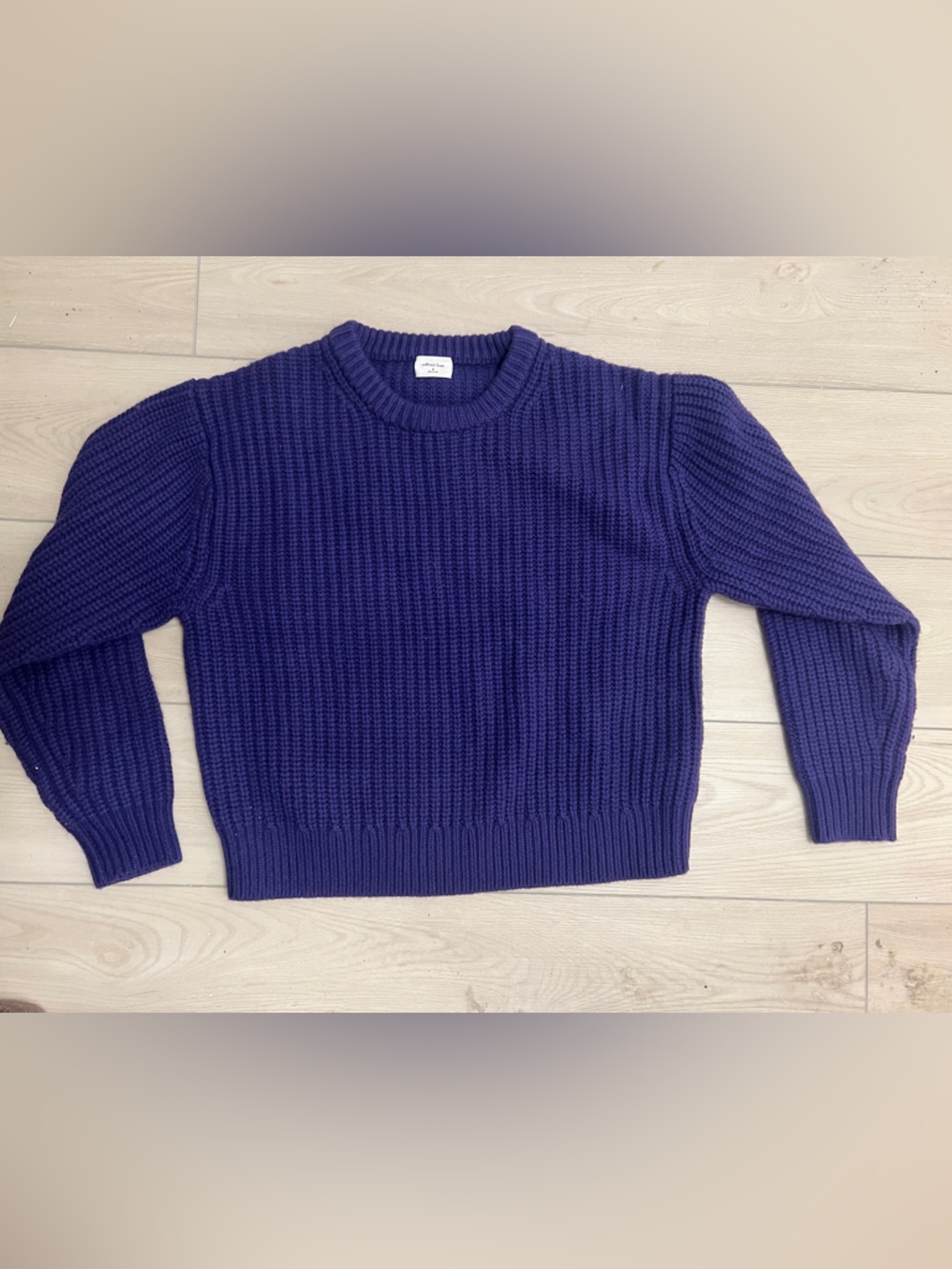 Aritzia Wilfred Free chunky indigo sweater